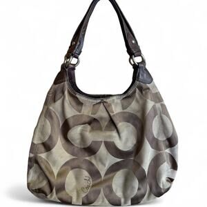 Coach Madison Brown Signature Shoulder Bag